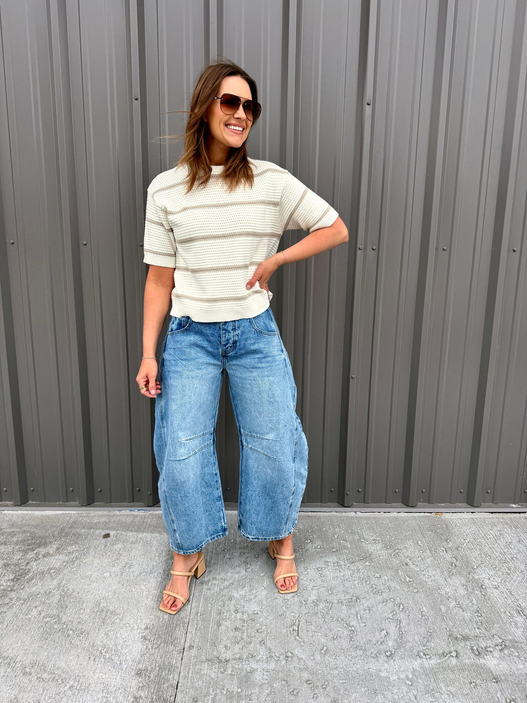 Viola Sweater - White Taupe