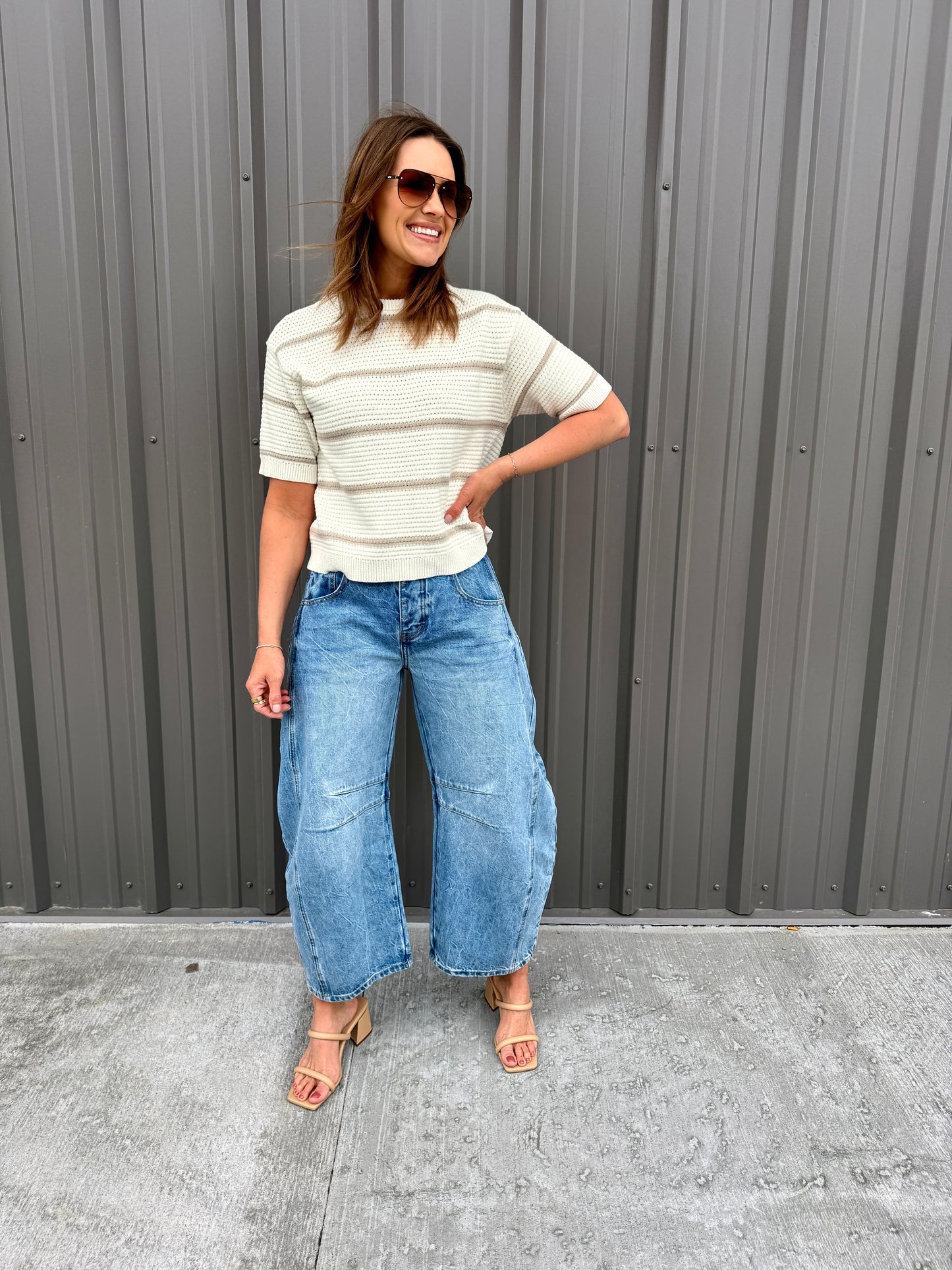 Viola Sweater - White Taupe