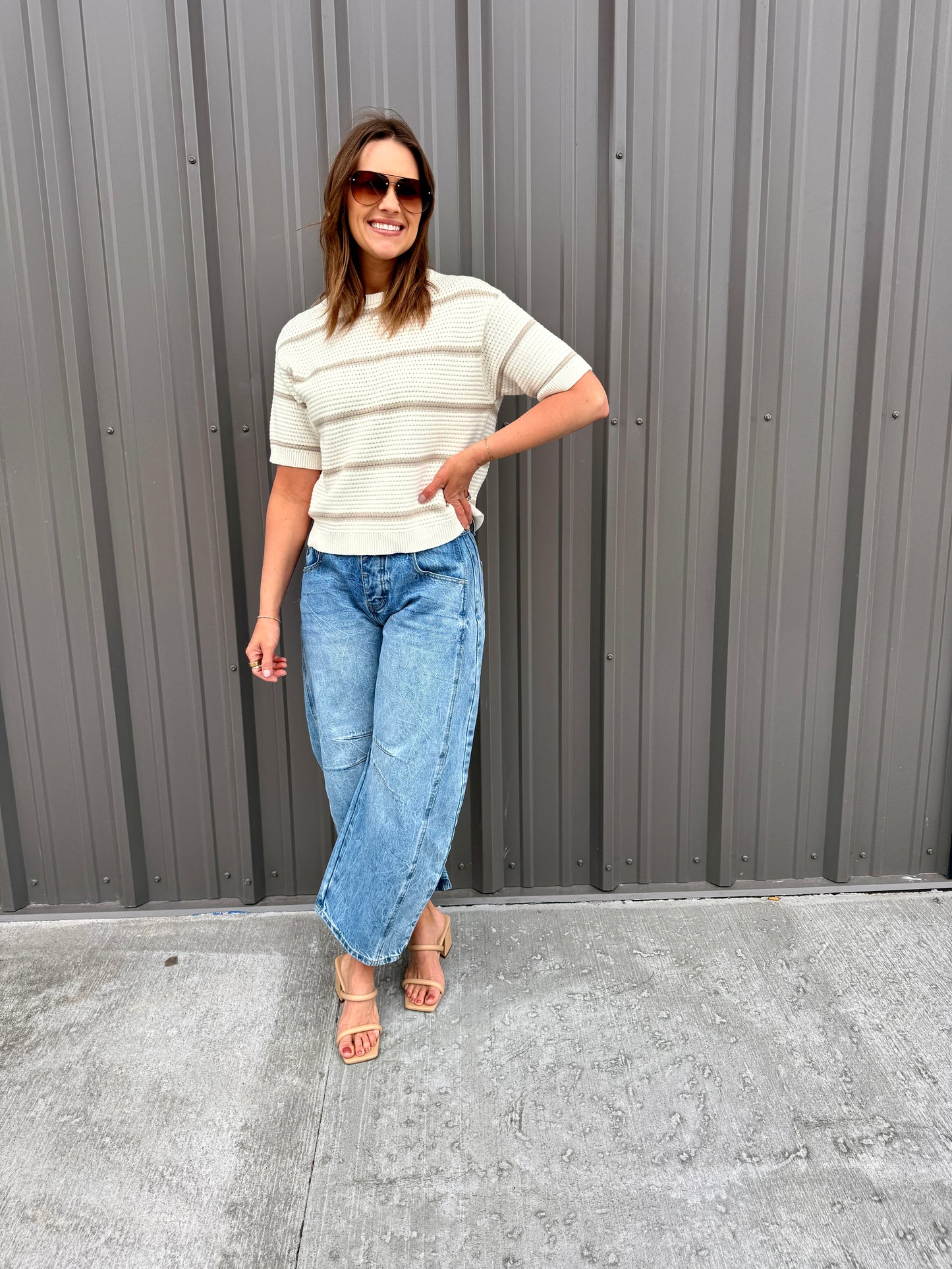 Viola Sweater - White Taupe