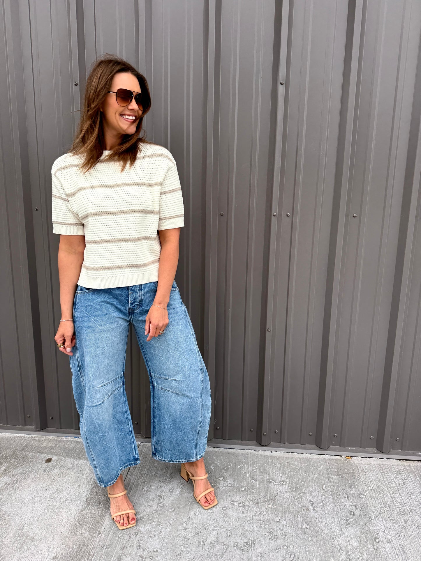 Viola Sweater - White Taupe