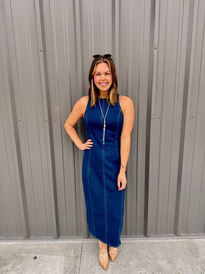 Harper Midi Denim Dress