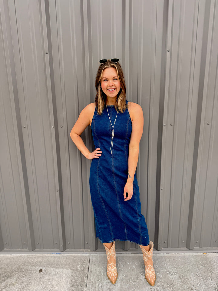 Harper Midi Denim Dress