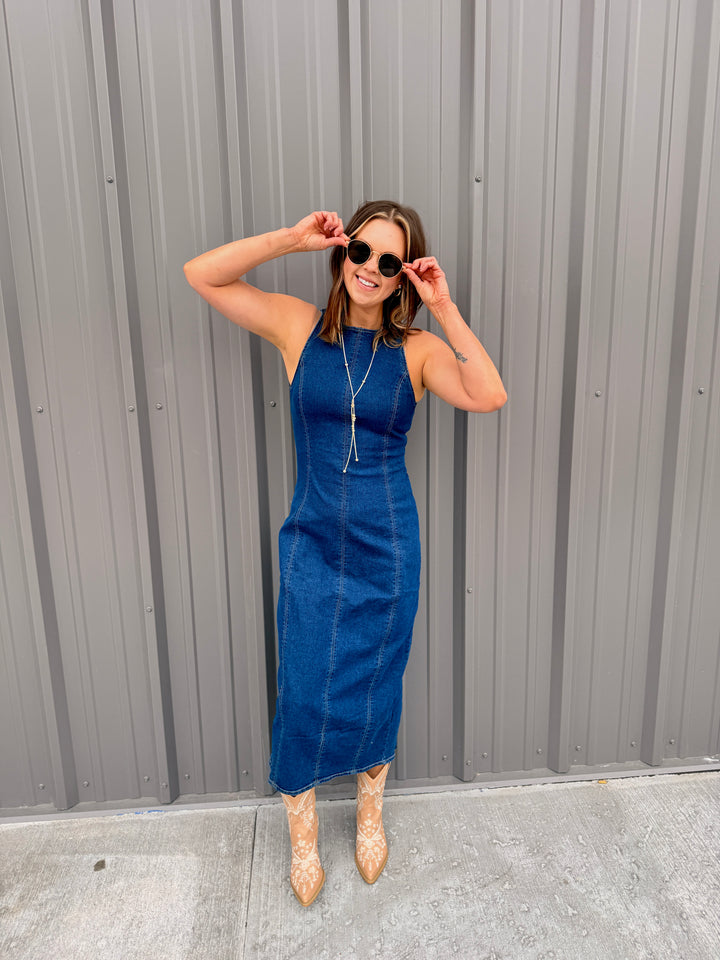 Harper Midi Denim Dress