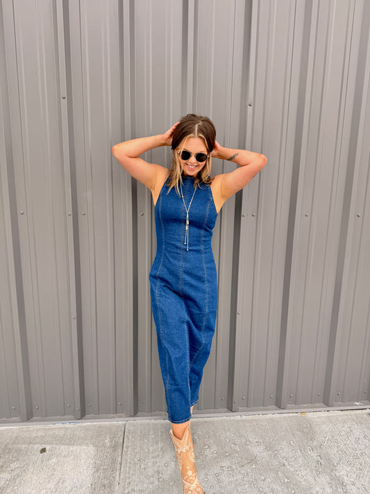 Harper Midi Denim Dress