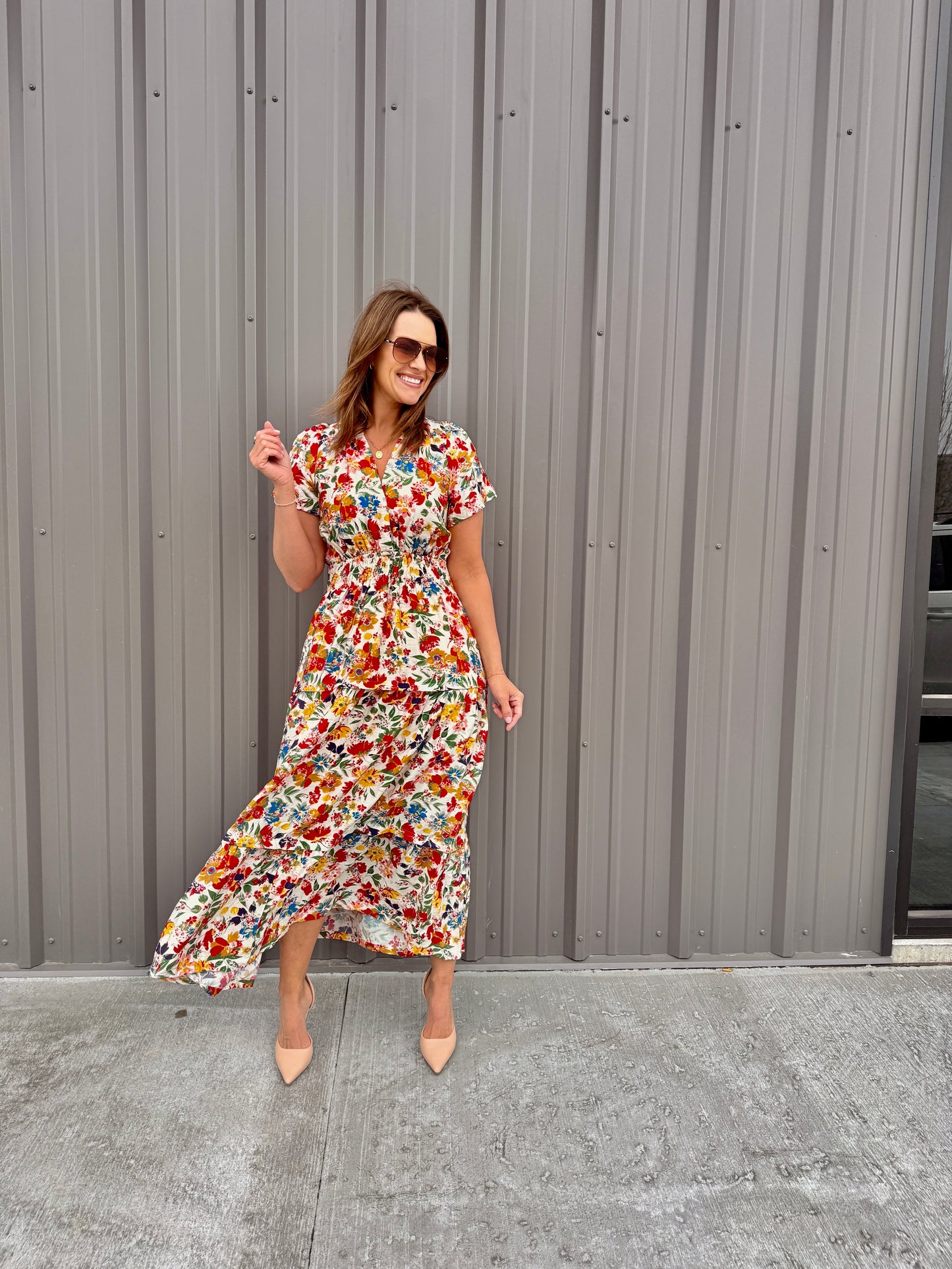 Wildflower Whimsy Smocked Maxi Dress