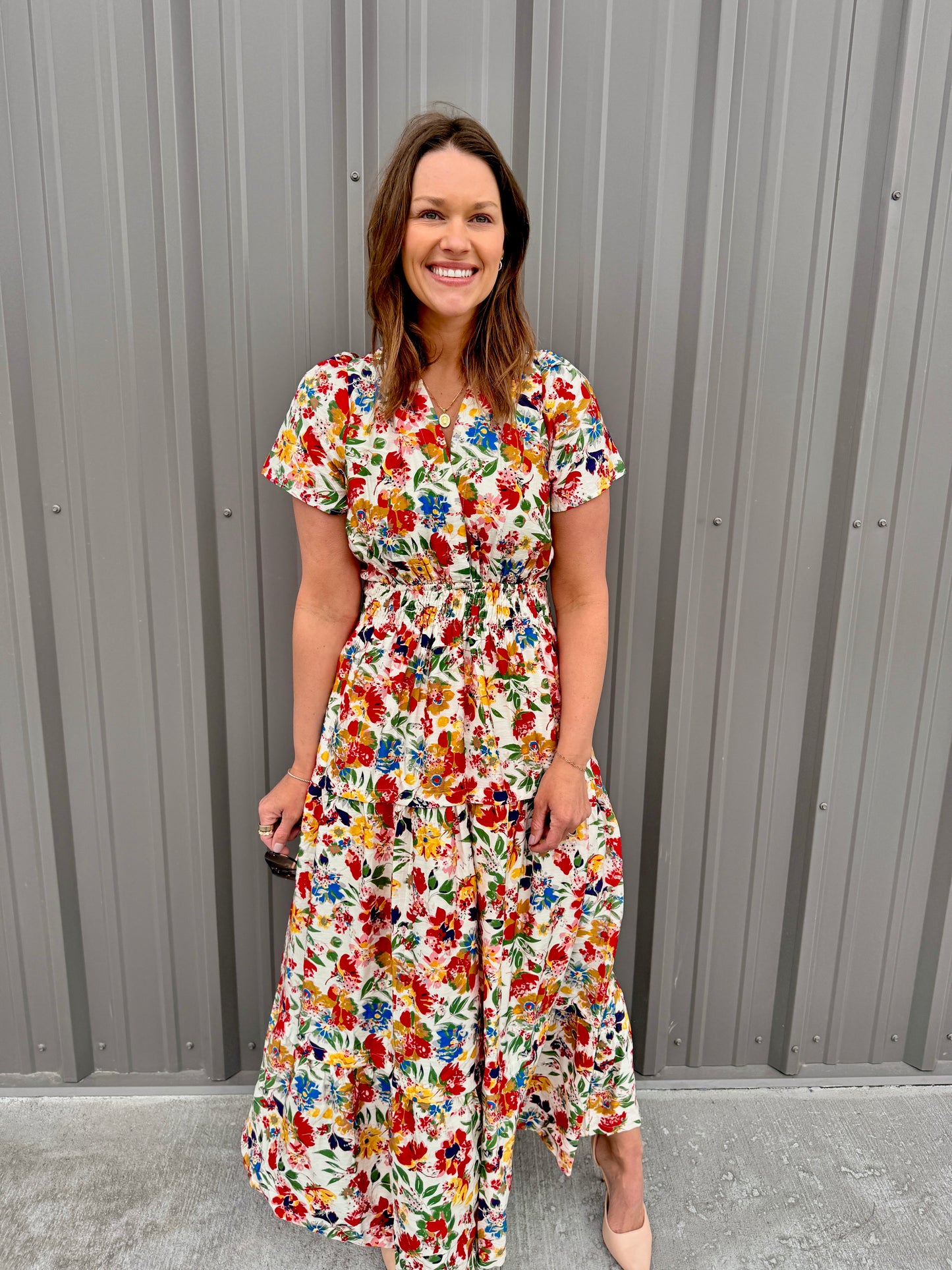 Wildflower Whimsy Smocked Maxi Dress