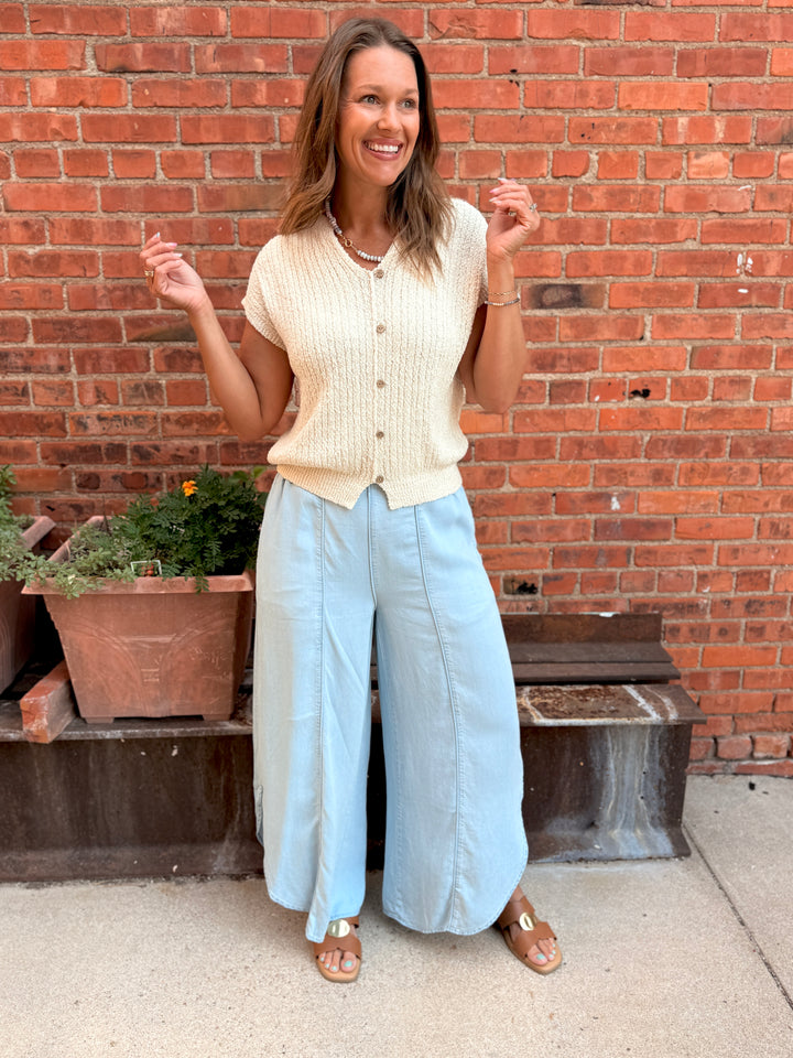 Cloud Nine Short Sleeve Knit Cardigan