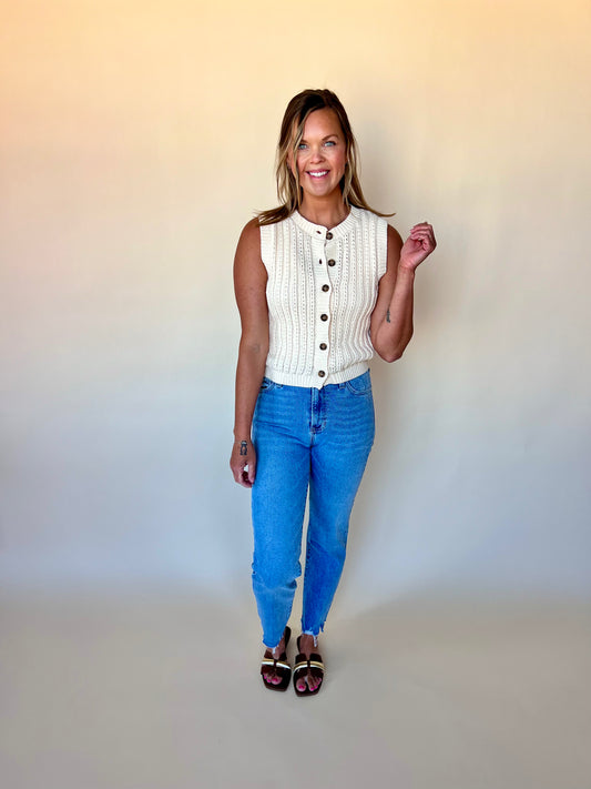 Knit Cardigan Vest