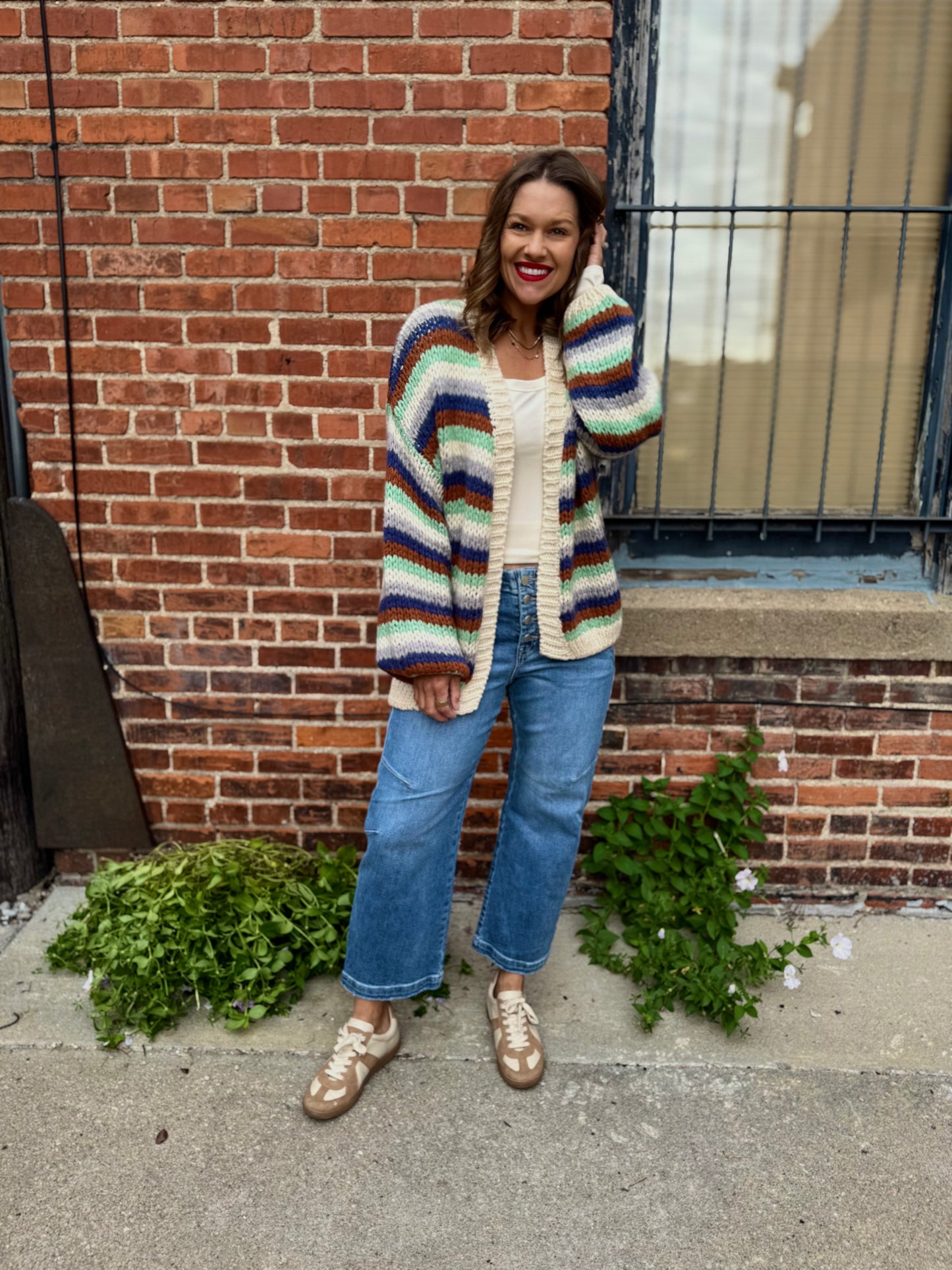 Cozy Striped Knit Cardigan