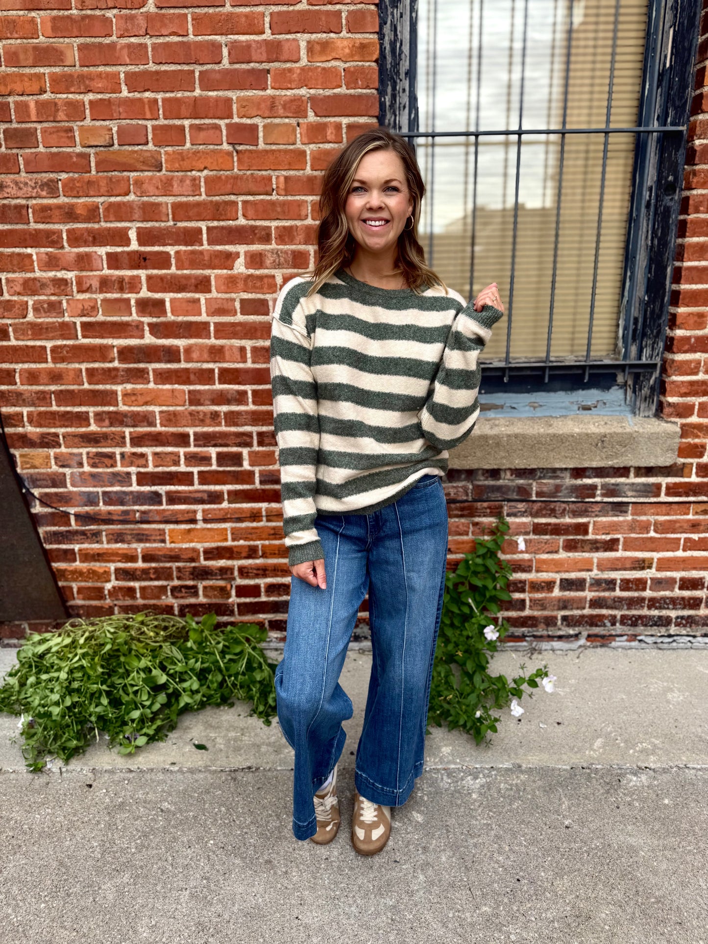 Bold Striped Pullover Sweater