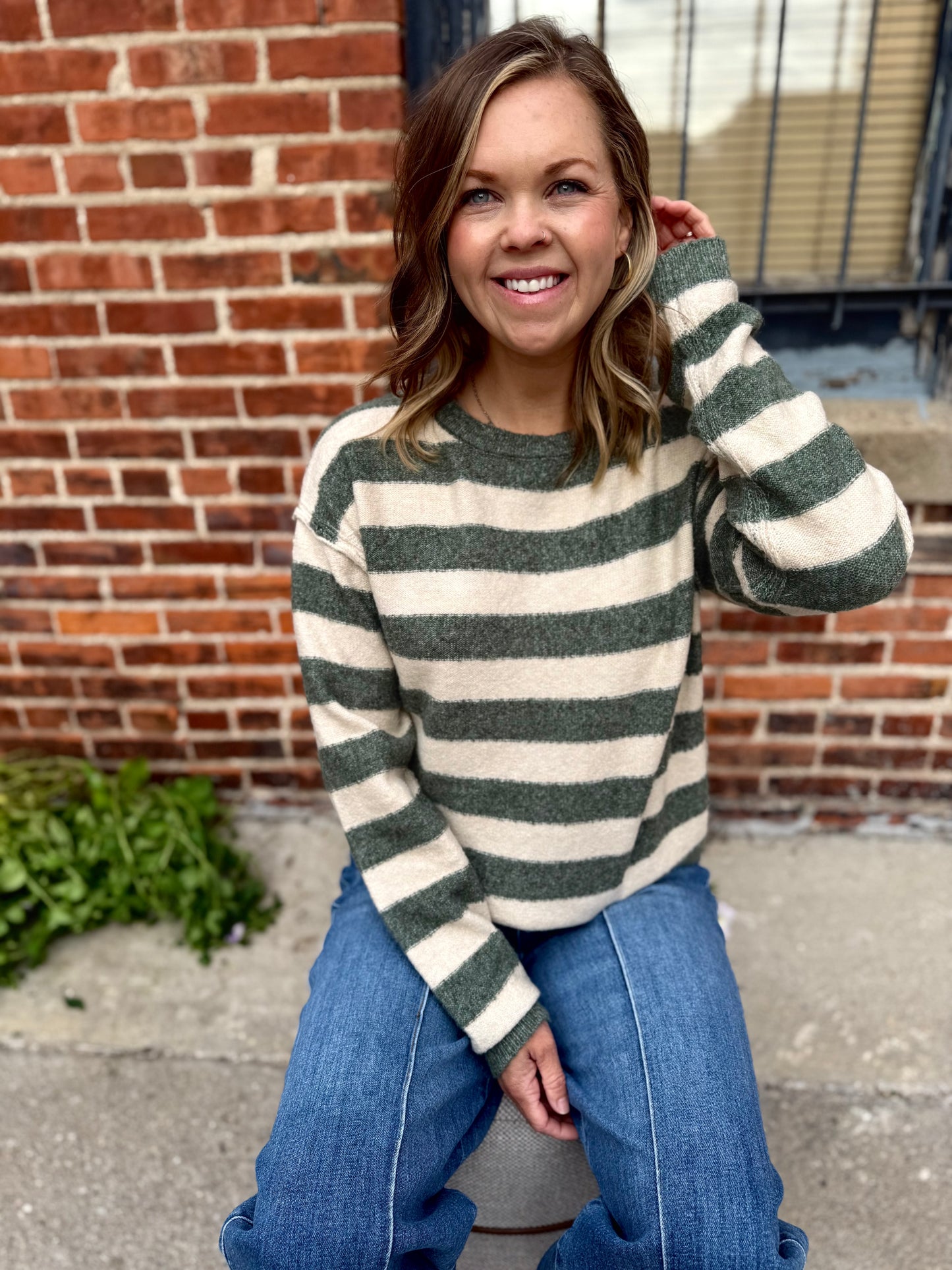 Bold Striped Pullover Sweater