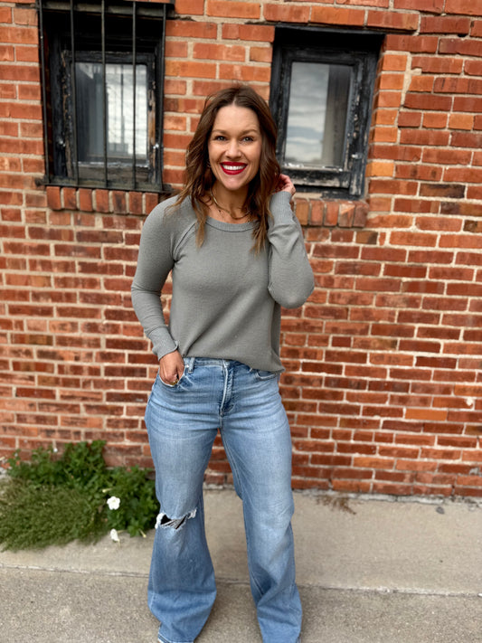 Sage Relaxed Crewneck Pullover