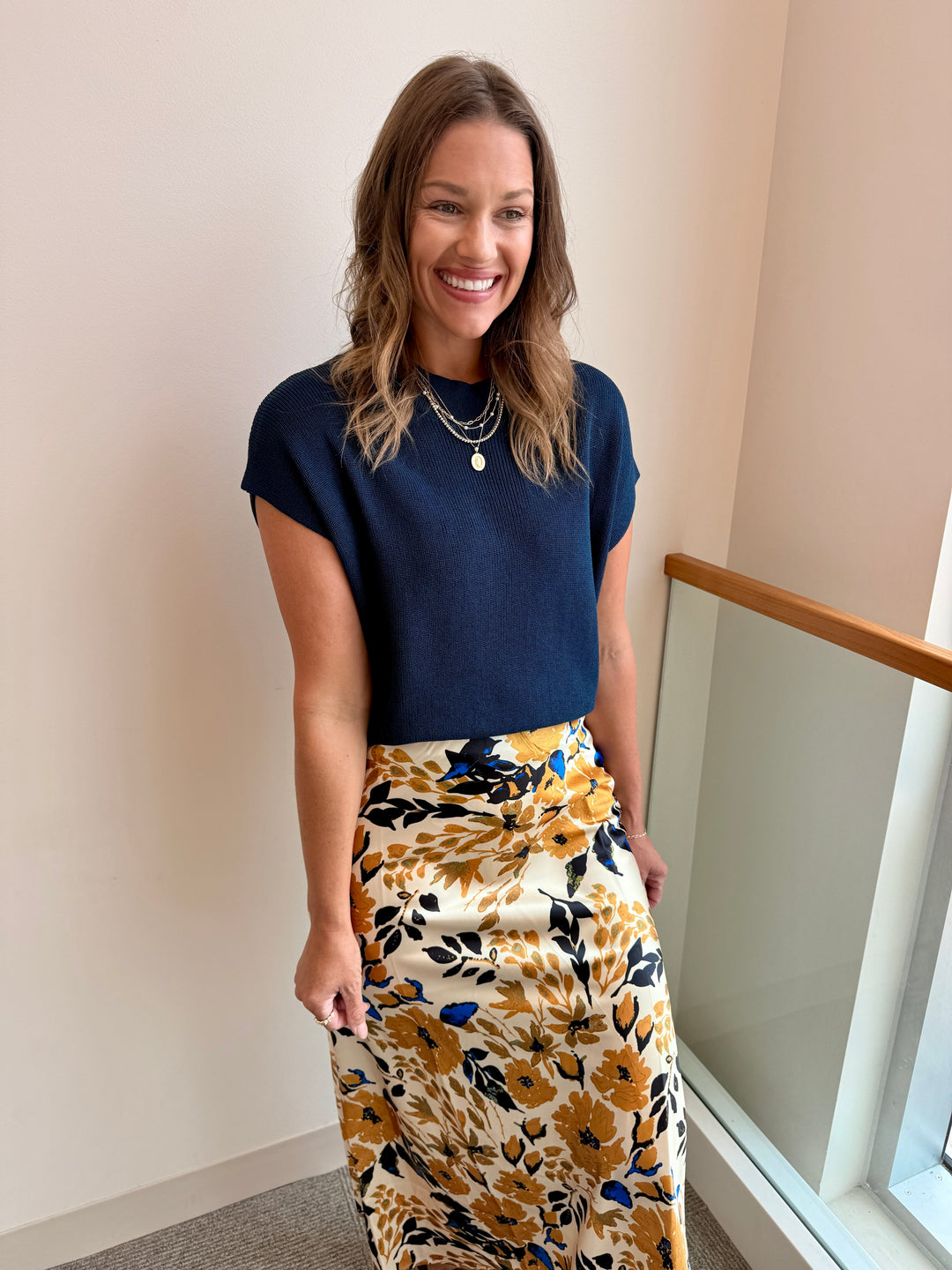 The Haven Knit Top - Navy
