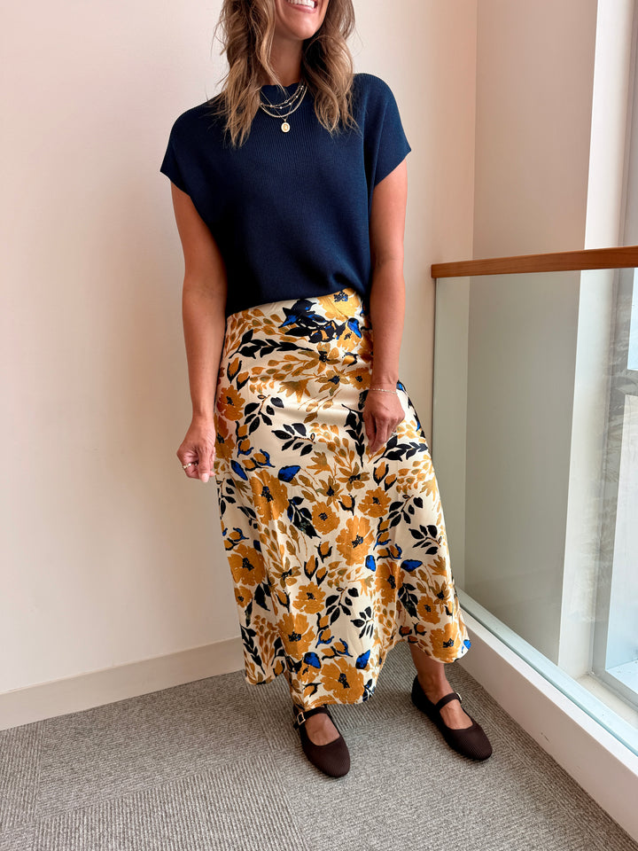 Satin Luxe Fall Skirt