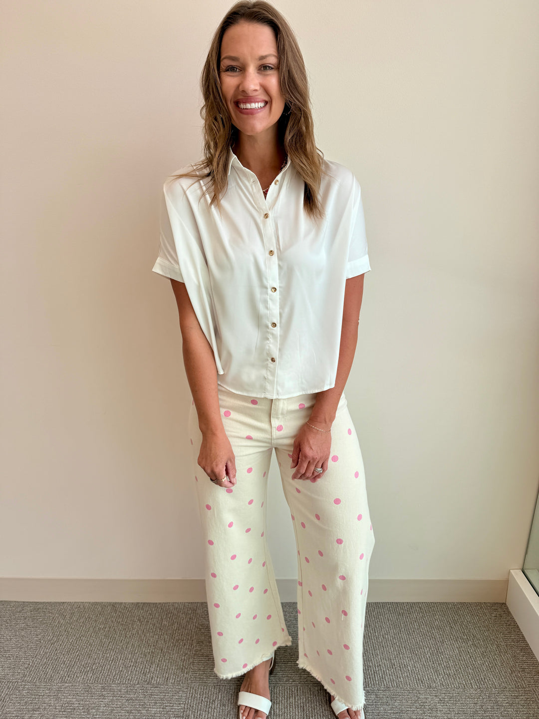 The Vintage Polka Dot Relaxed Trouser