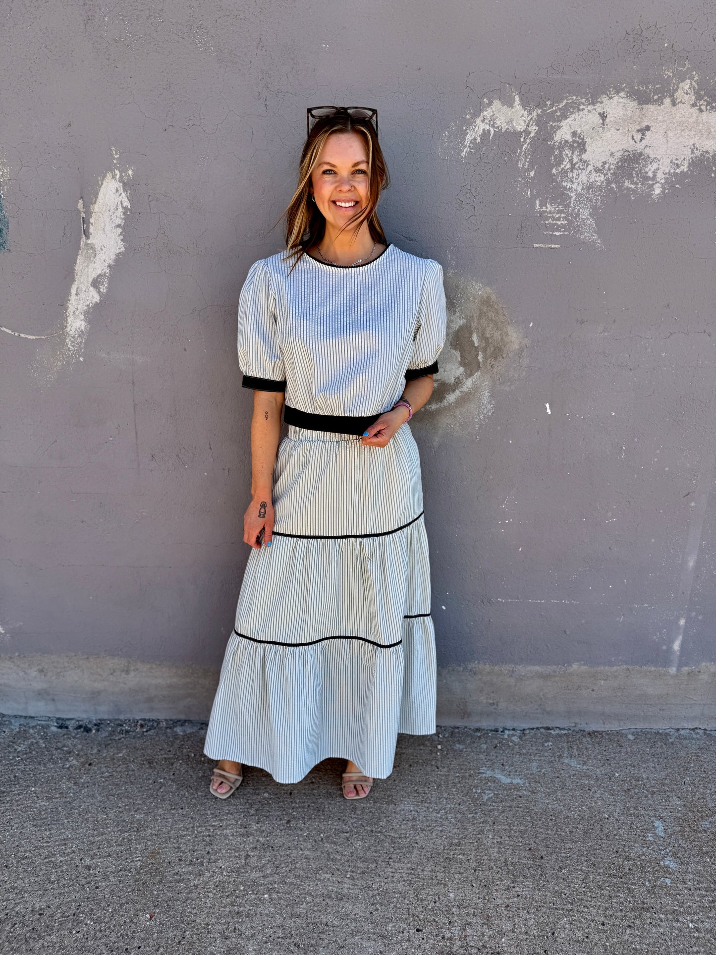 Coastal Breeze Striped Crop Top