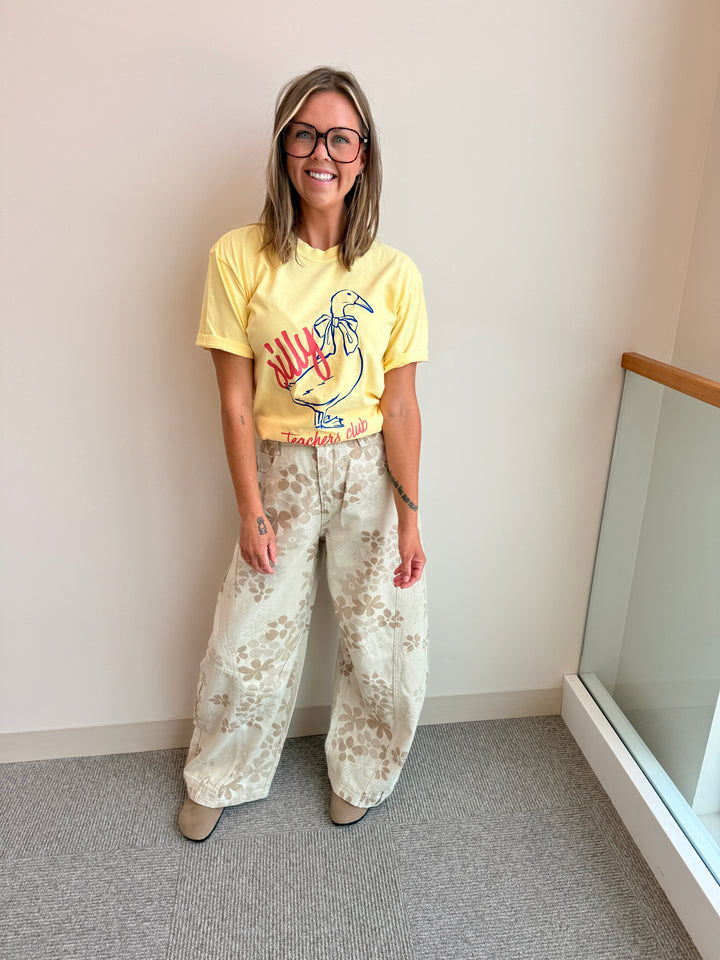 Meadow Trend Wide-Barrel Jeans