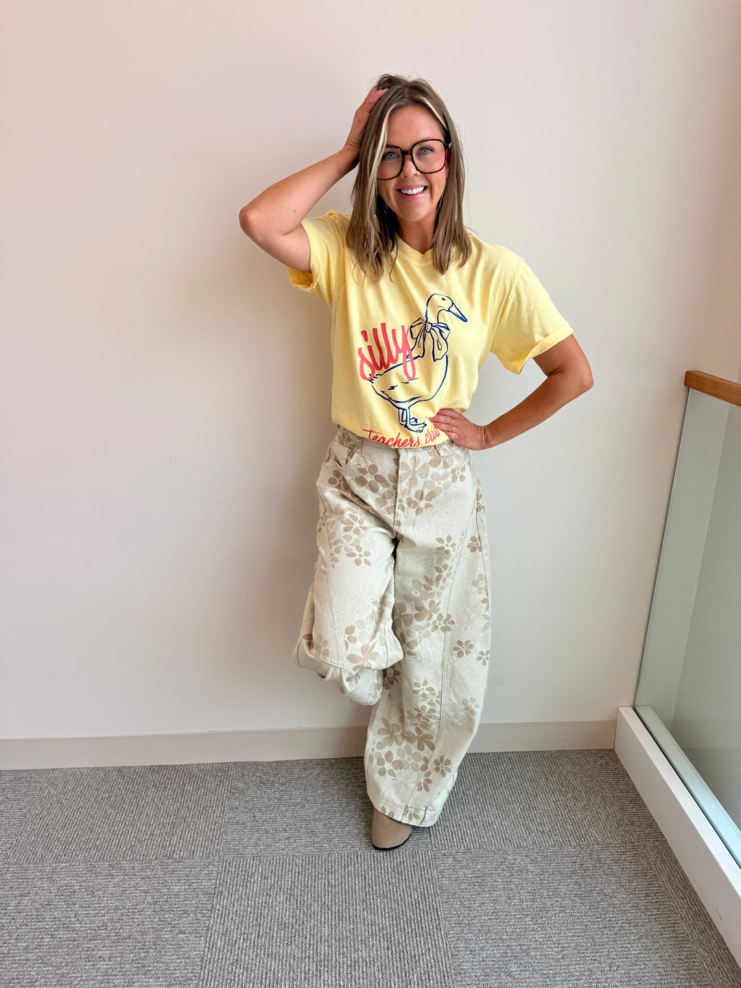 Meadow Trend Wide-Barrel Jeans