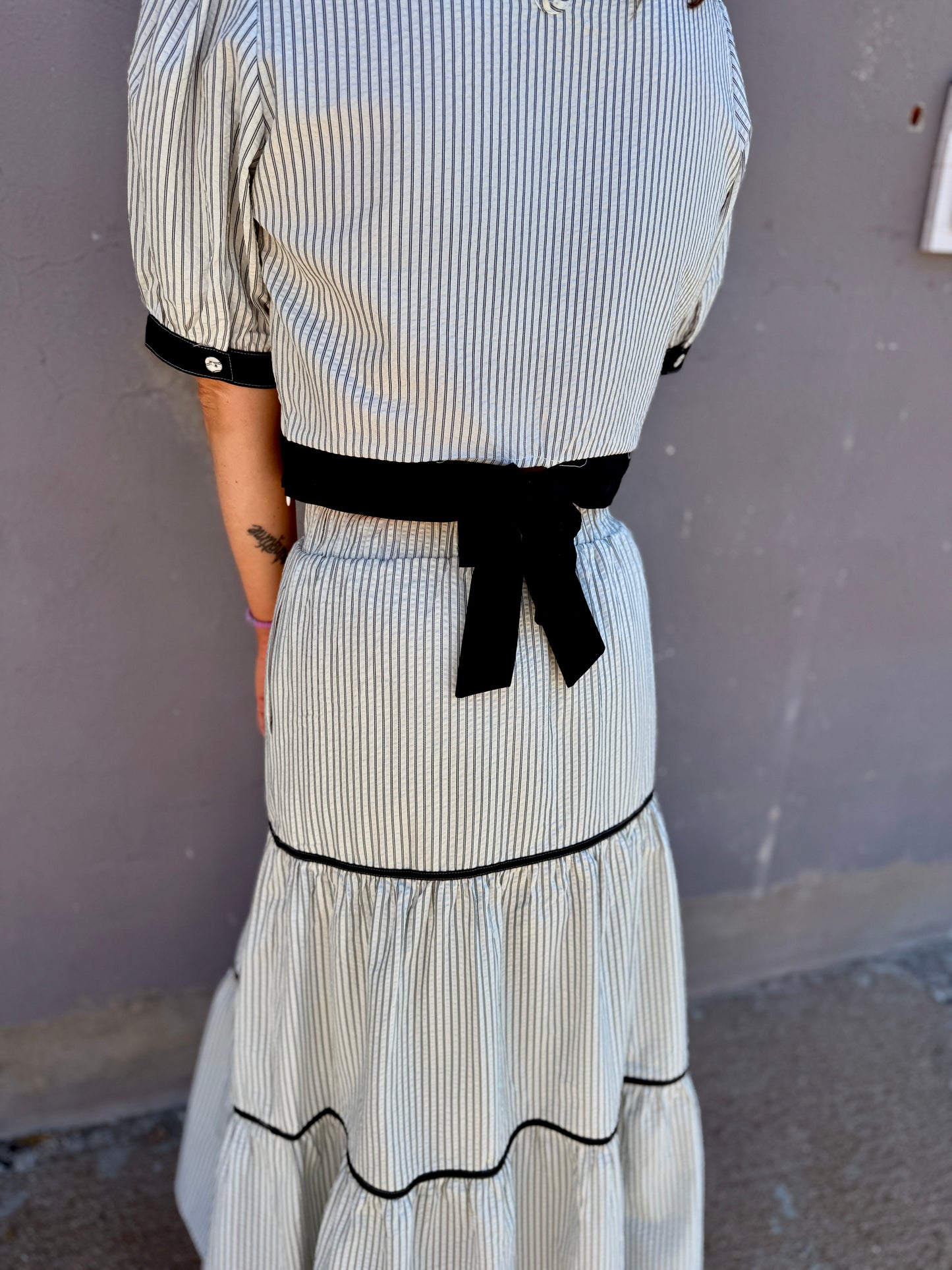 Coastal Breeze Striped Crop Top