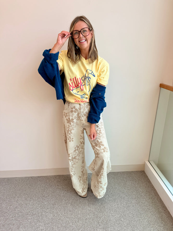 Meadow Trend Wide-Barrel Jeans