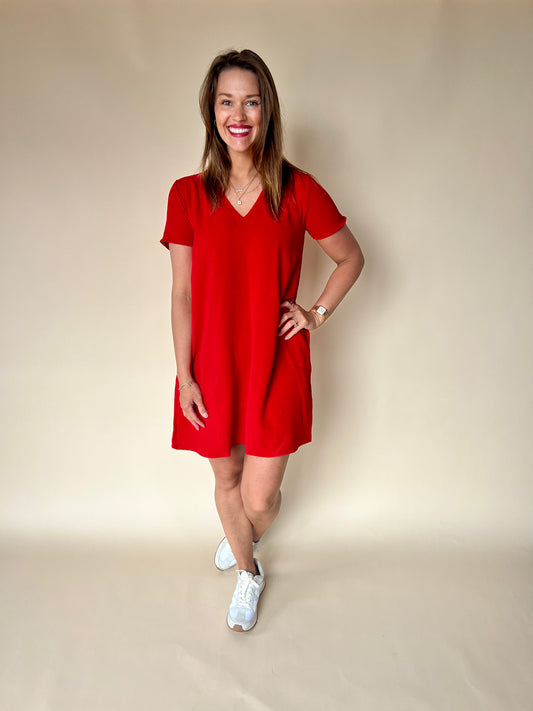Winning Airflow Dress-RED