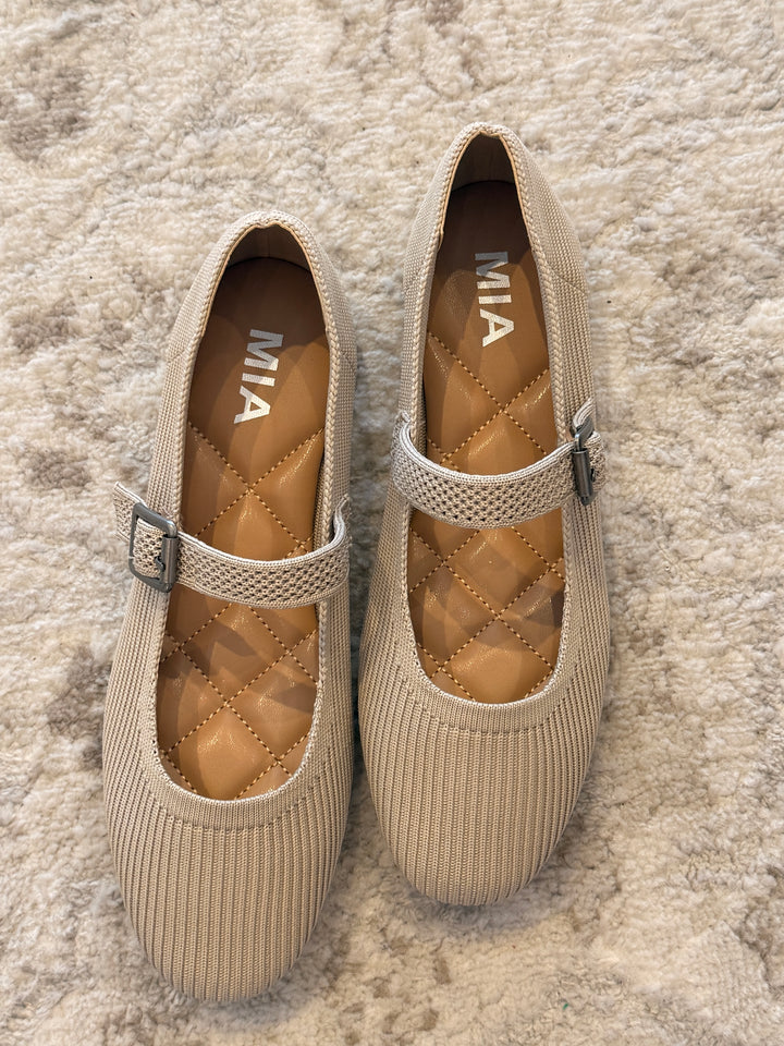 Brita Ballerina Flat Oat Knit