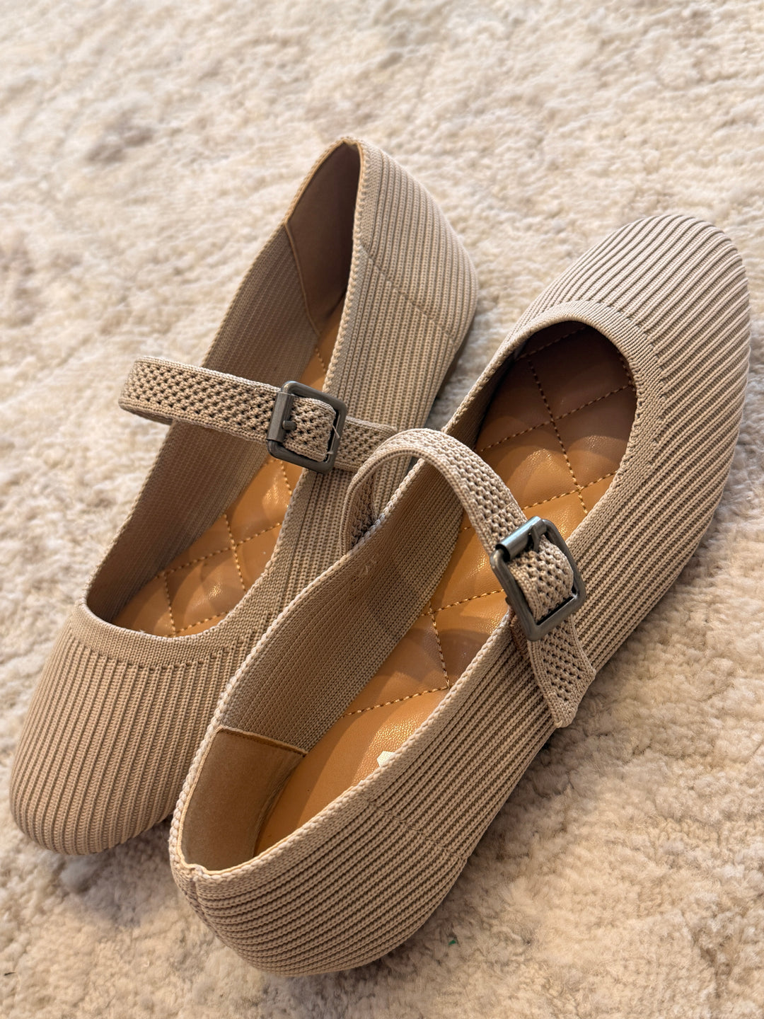 Brita Ballerina Flat Oat Knit