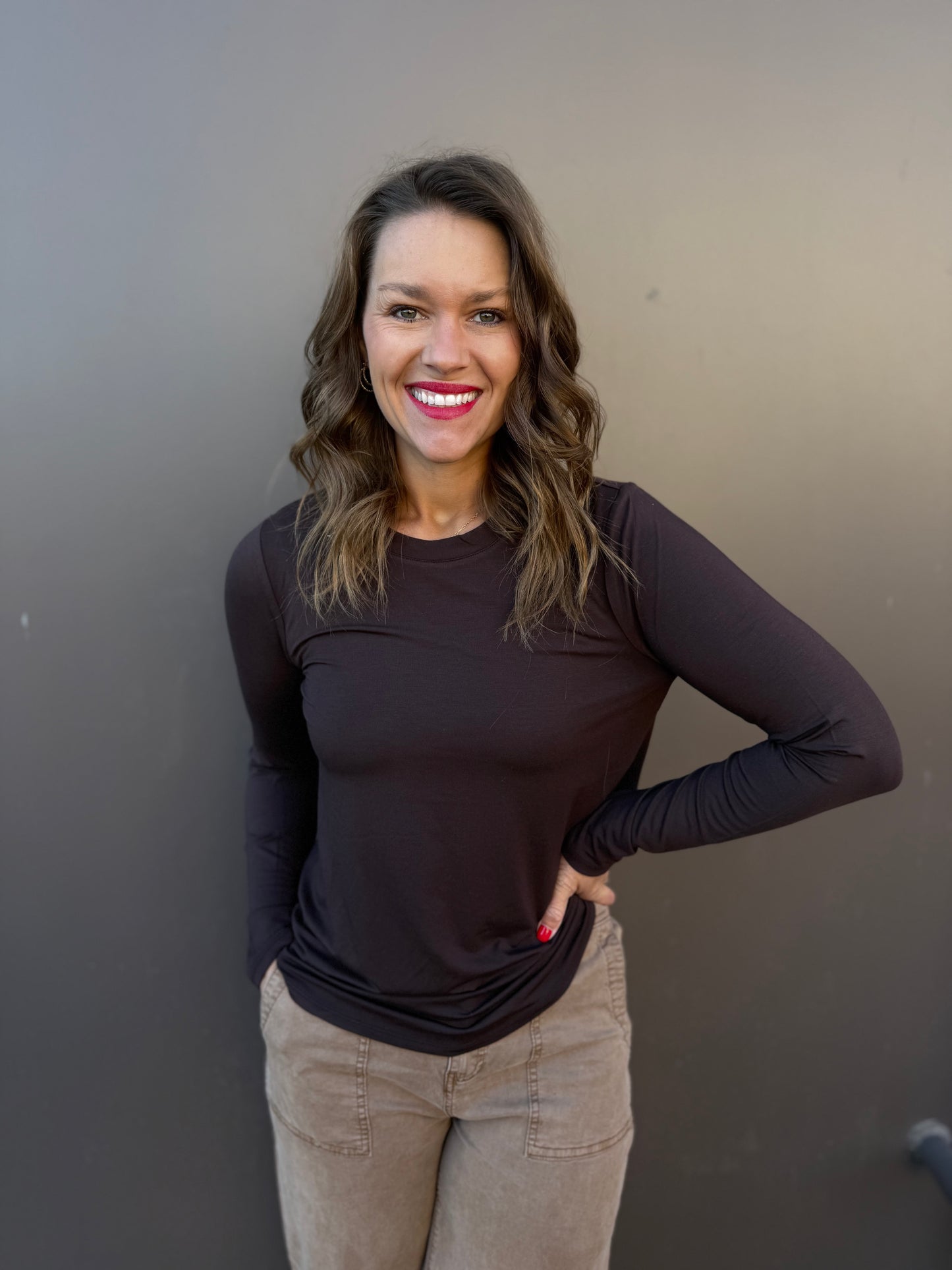 Stassia Tee - Coffee Bean