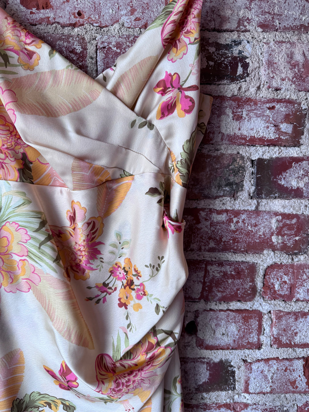 Floral Print Wrap Midi Dress