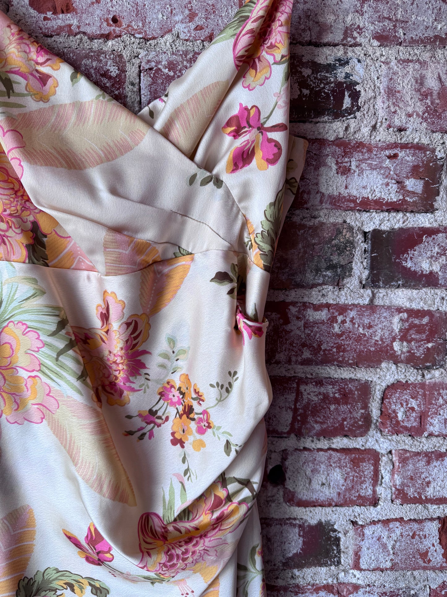 Floral Print Wrap Midi Dress