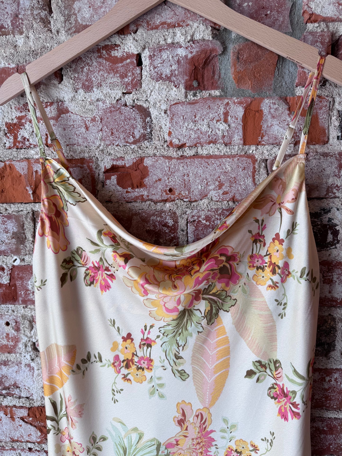 Floral Satin Slip Dress