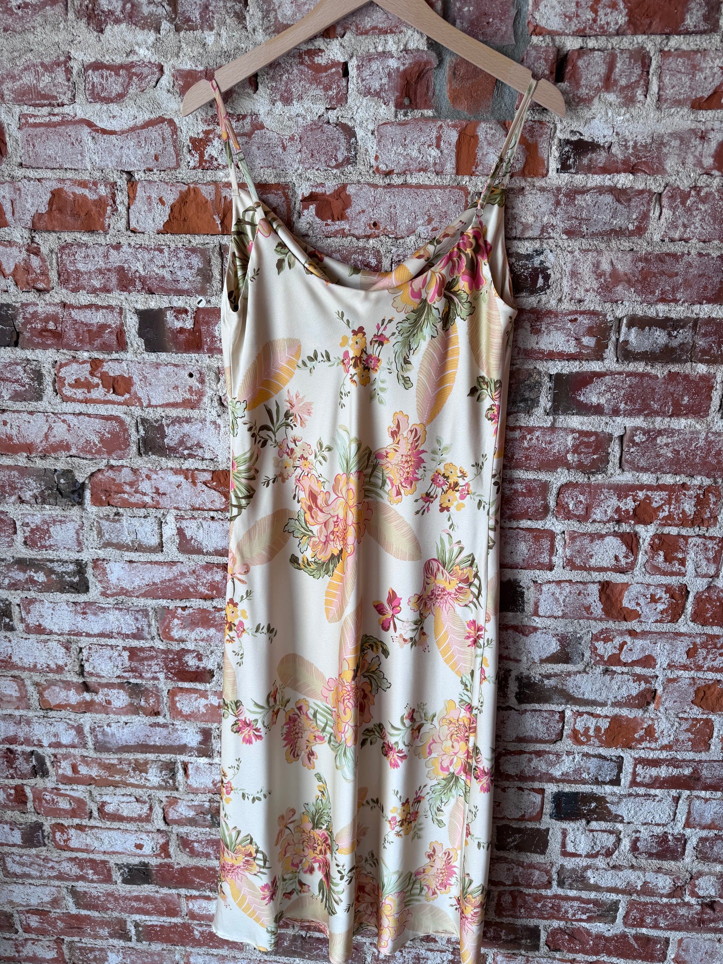 Floral Satin Slip Dress