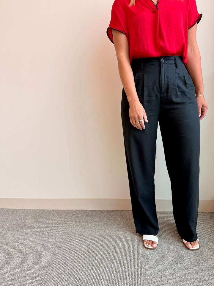 The Blair Linen Pants - Black