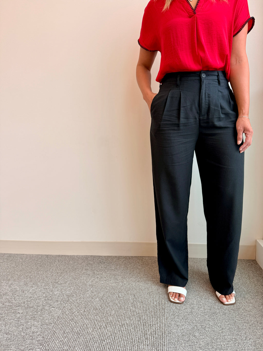 The Blair Linen Pants - Black