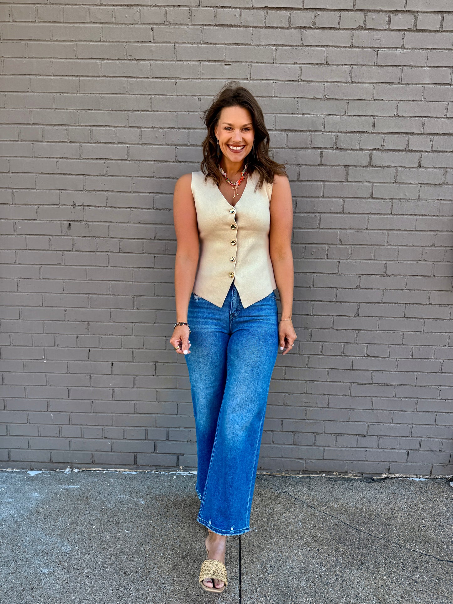 The Harper Crop Wide Jeans