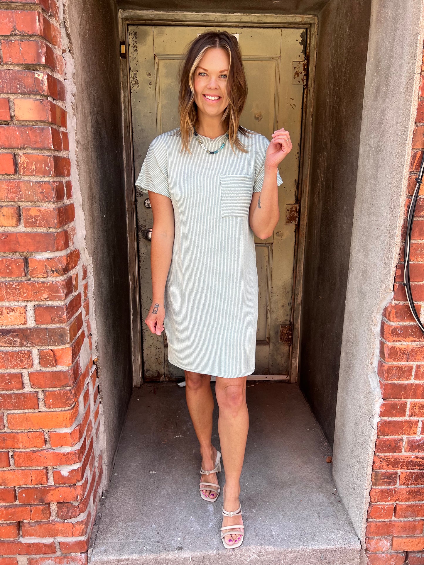 Try To Keep Up Dress - Light Green