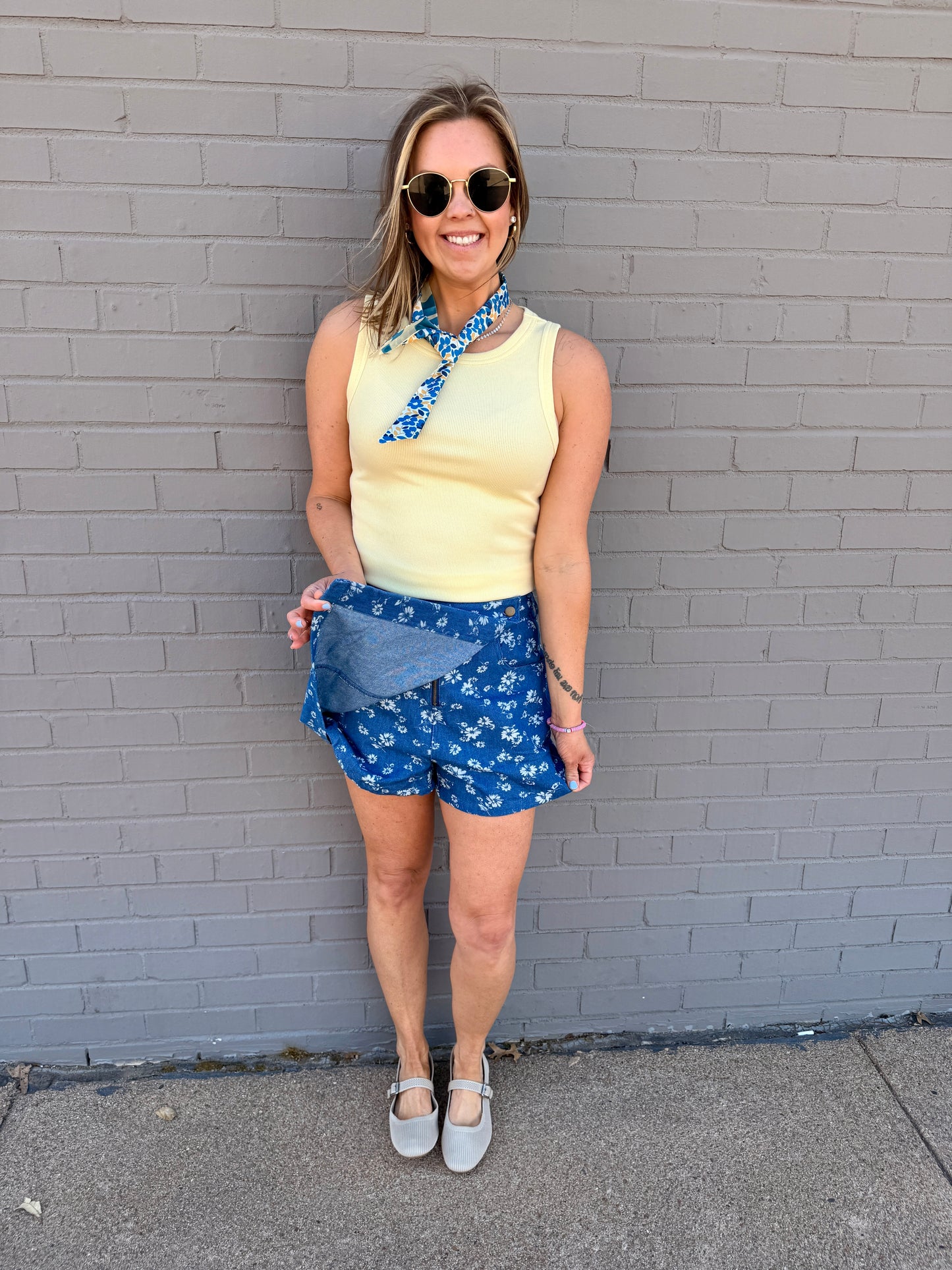 Sunny Bloom Floral Skort