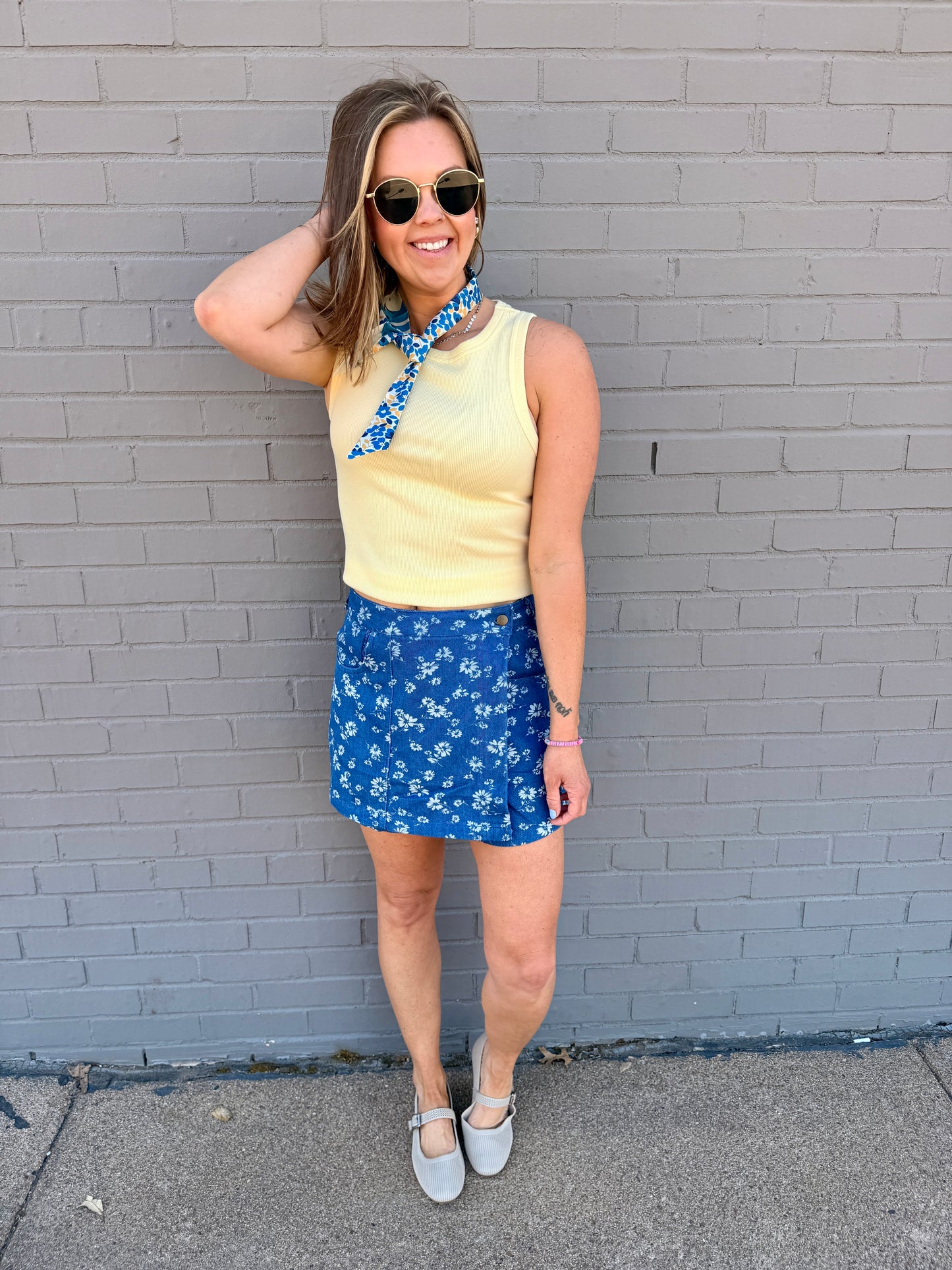 Sunny Bloom Floral Skort