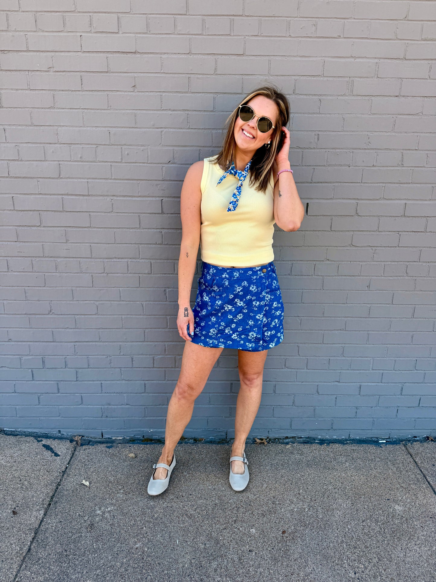 Sunny Bloom Floral Skort