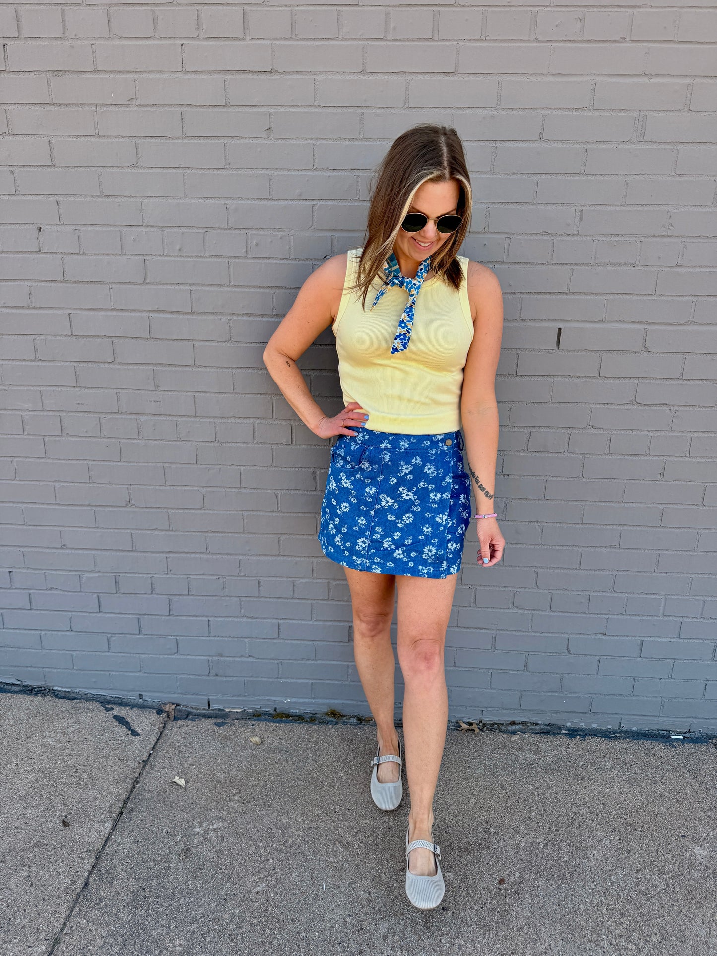 Sunny Bloom Floral Skort