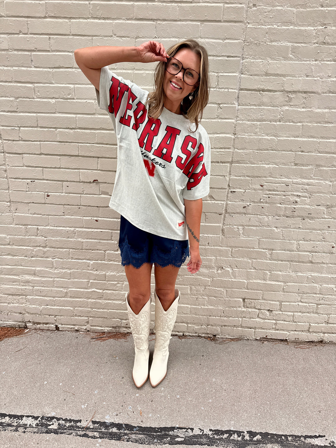 Oatmeal Oversized Tshirt Nebraska