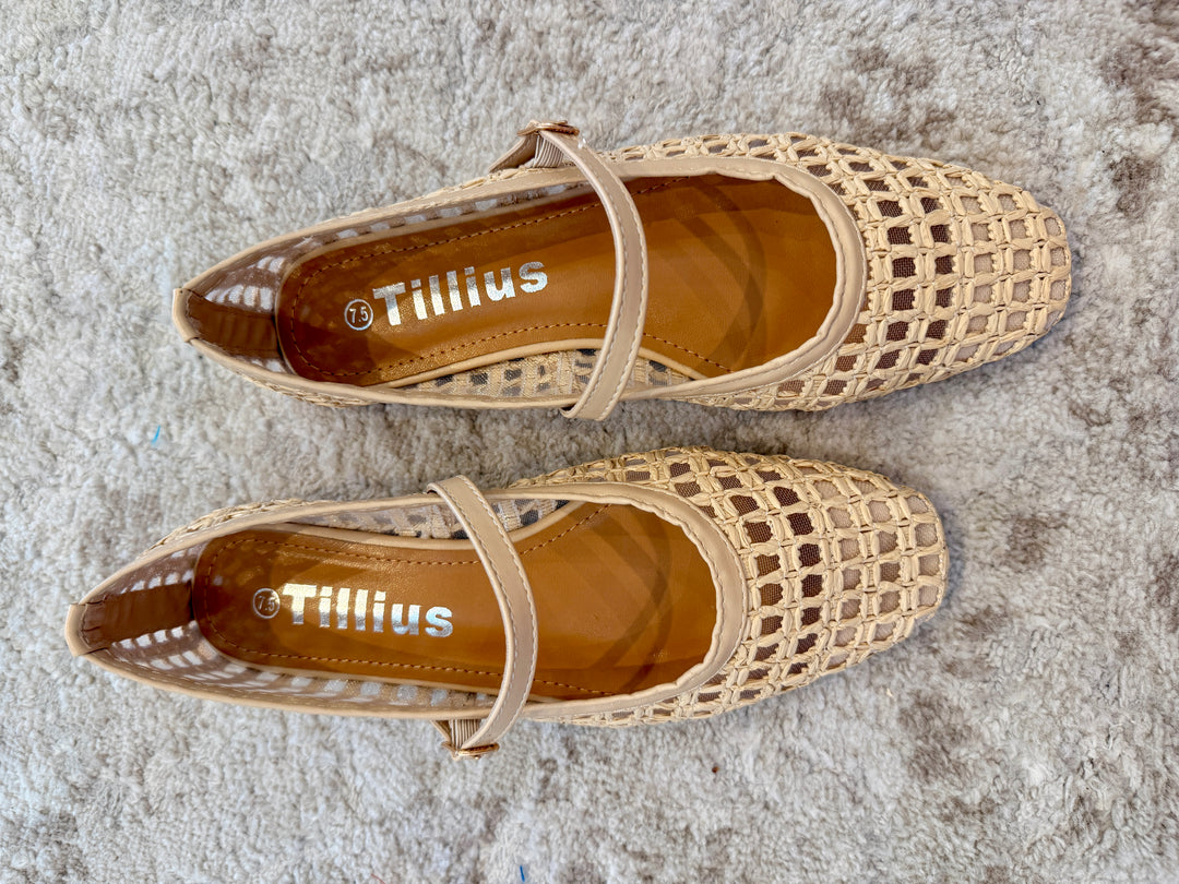 Woven Mary Jane Flats