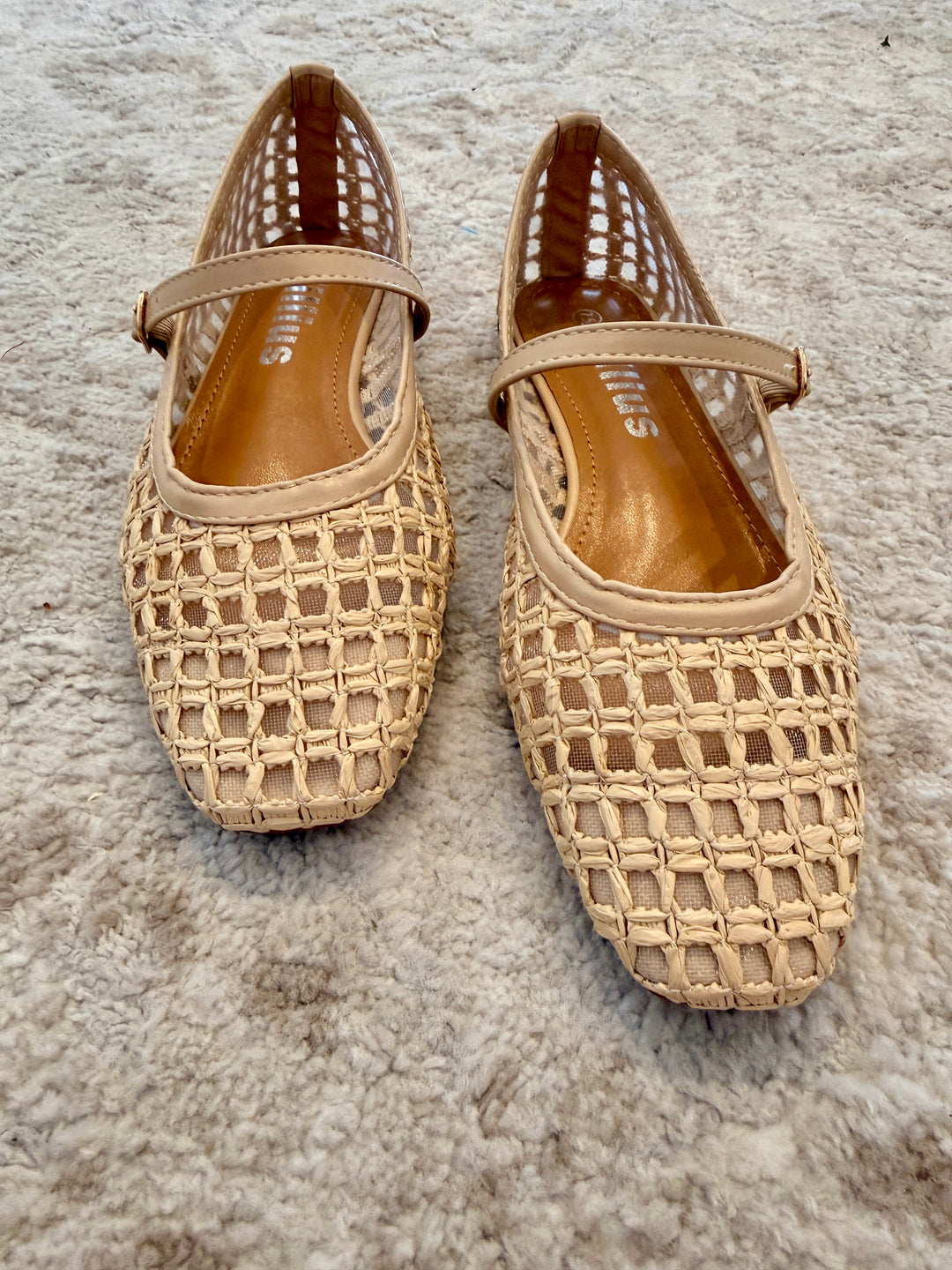 Woven Mary Jane Flats
