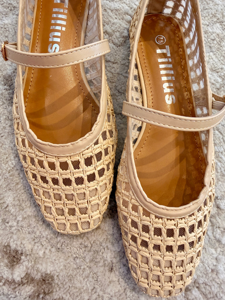 Woven Mary Jane Flats
