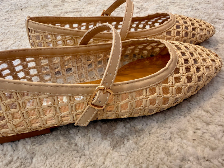 Woven Mary Jane Flats