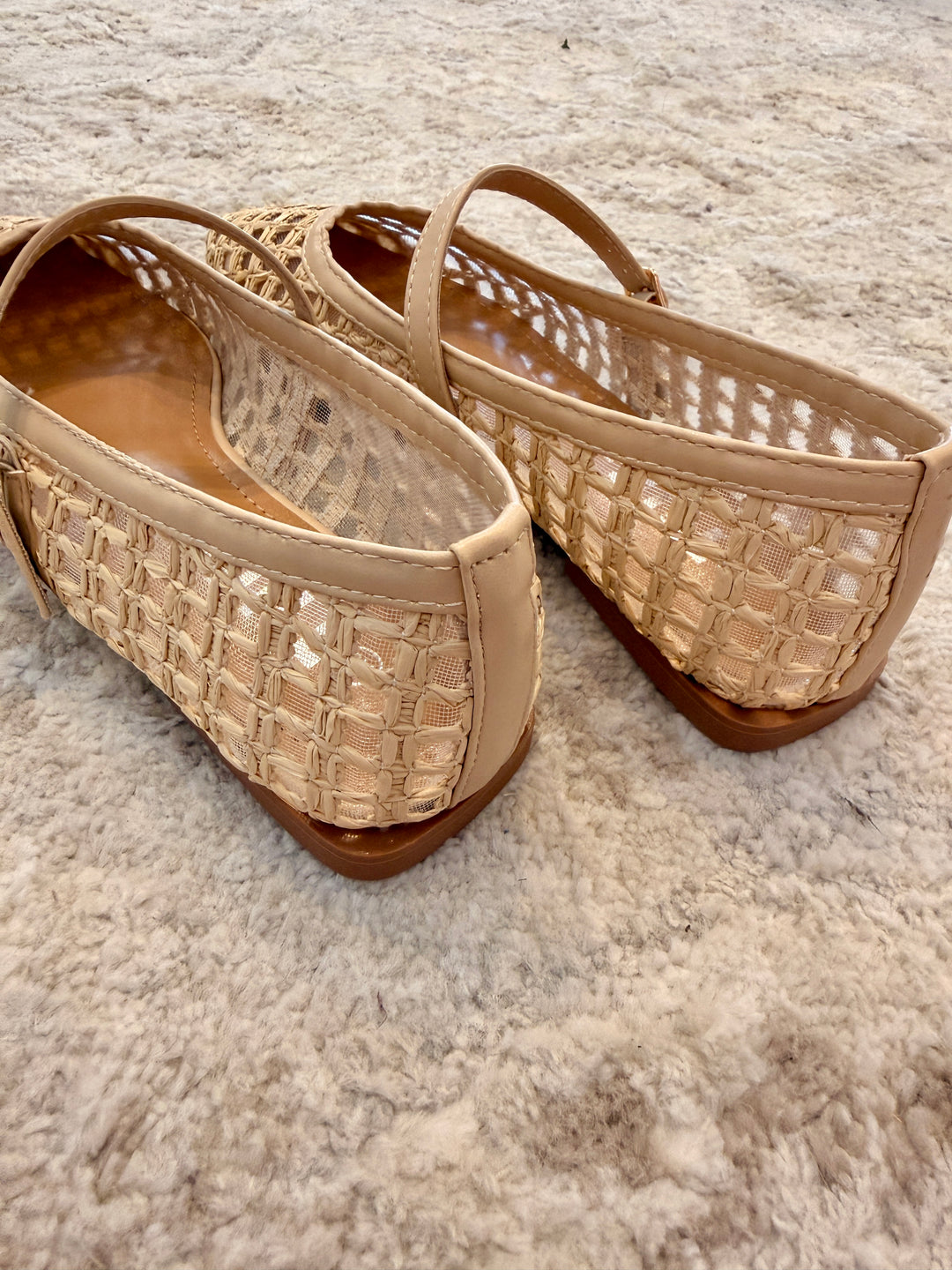 Woven Mary Jane Flats