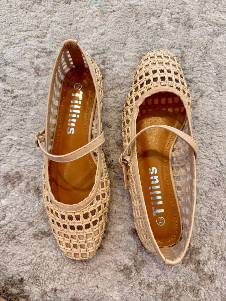 Woven Mary Jane Flats