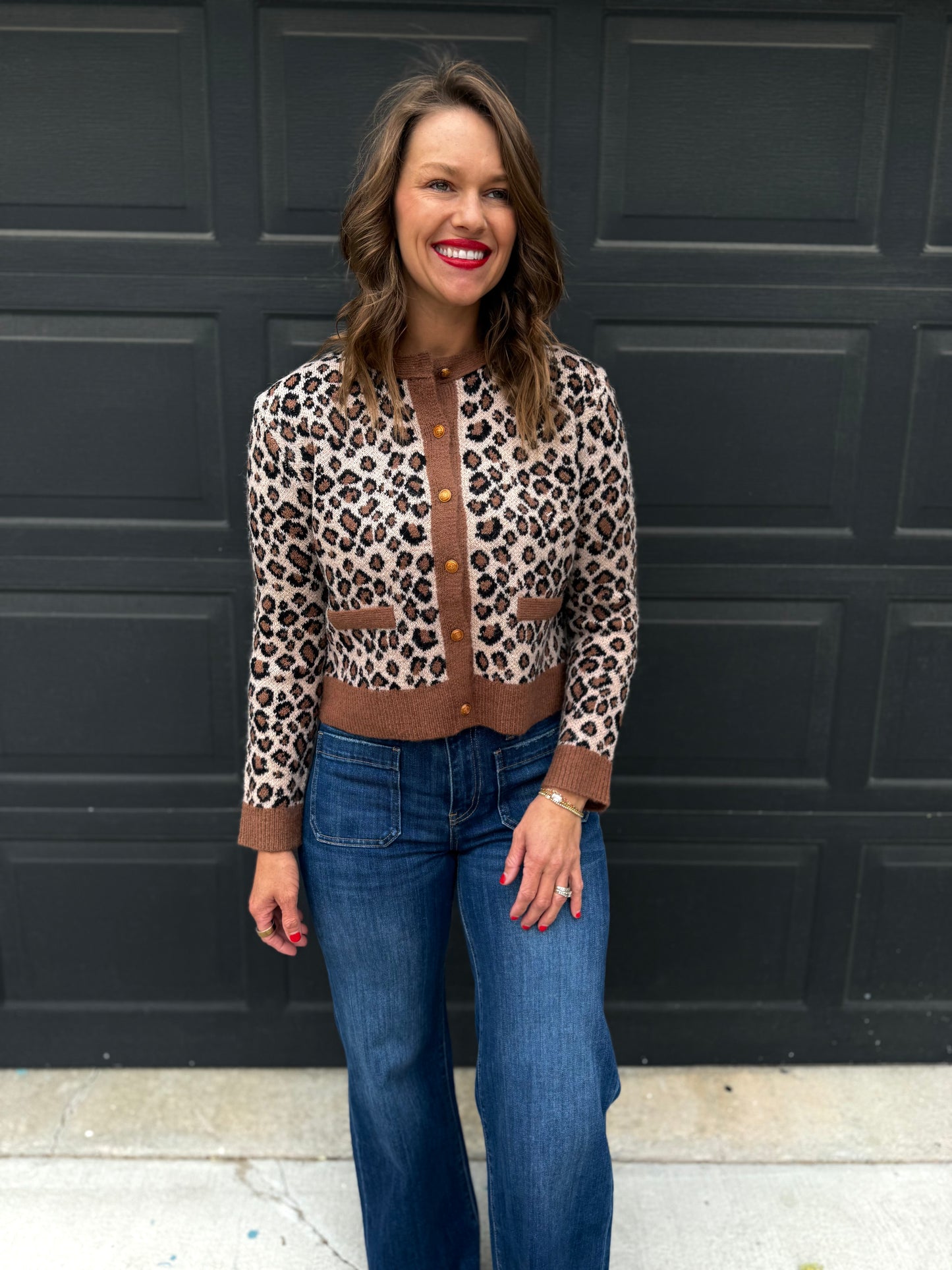 Leopard Button Down Cardigan