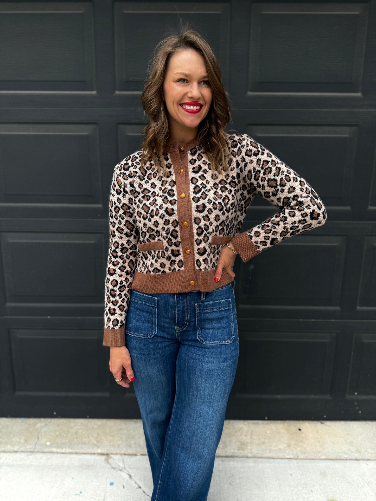 Leopard Button Down Cardigan