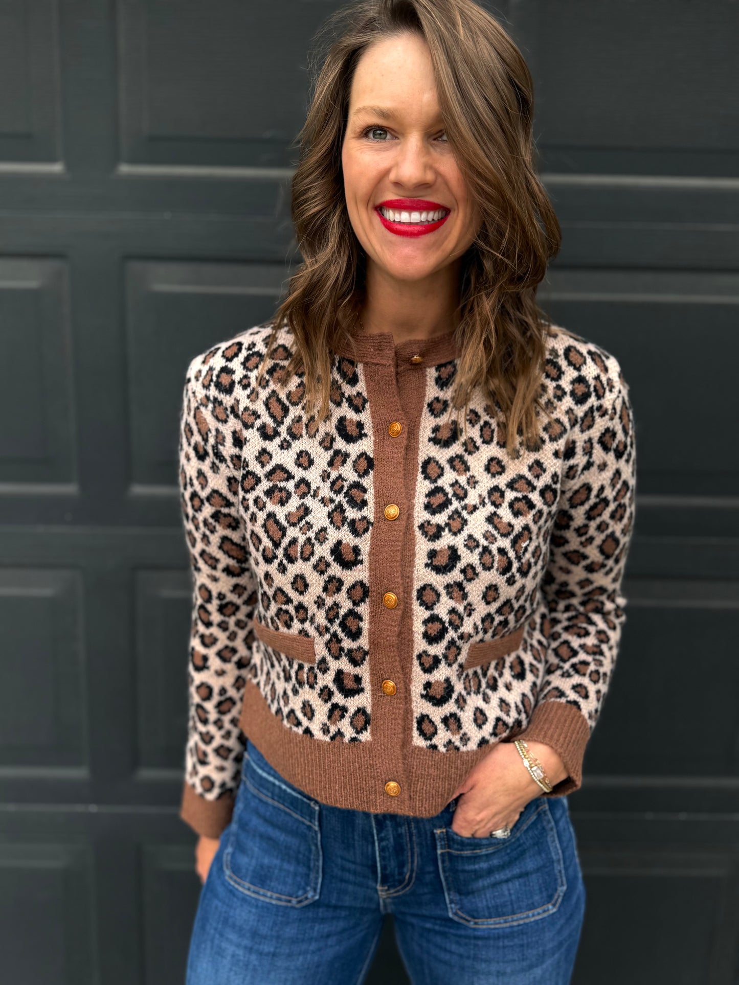 Leopard Button Down Cardigan